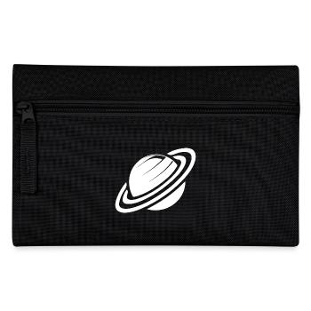 Planet Saturn mit Ringen im Sonnensystem - Federtasche - Schwarz - Vorne