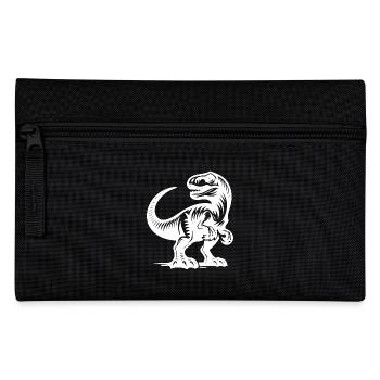 Cute Little Kids Raptor Dinosaur - Pencil Case - black - Front