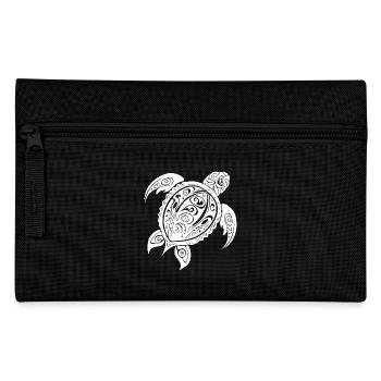 Vintage Abstract Wild Tattoo Turtle - Pencil Case - black - Front