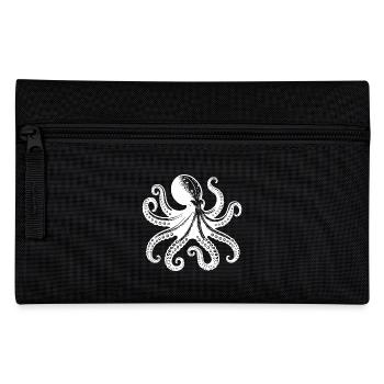 Schauriger Tintenfisch Oktopus mit acht Armen - Federtasche - Schwarz - Vorne