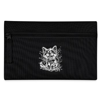 Chat câlin mignon dans le style de tatouage graffiti - Trousse - noir - Devant