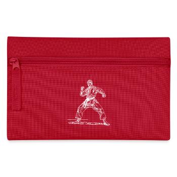 Judo Coach in Fighting Pose - Pencil Case - red - Front