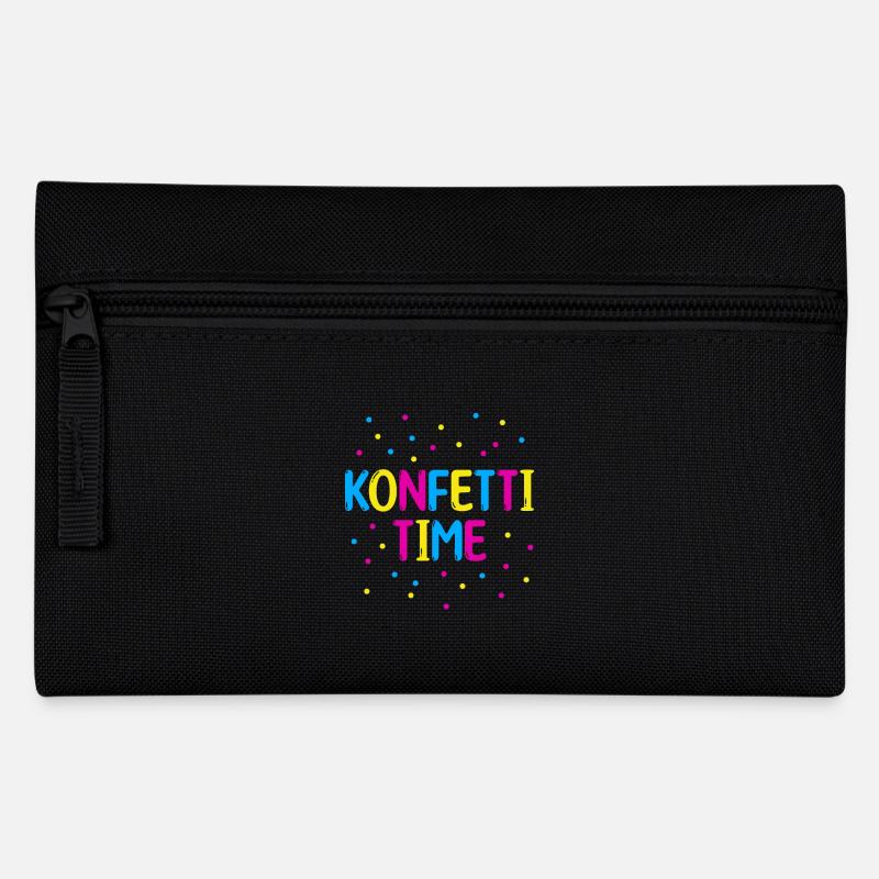 Konfetti time - Federtasche - Schwarz