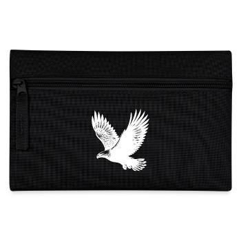 Eleganter Adler auf gewaltigen Schwingen - Federtasche - Schwarz - Vorne