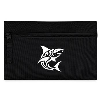 Tribal Tiger Shark Style Diver Fan Tattoo - Trousse - noir - Devant