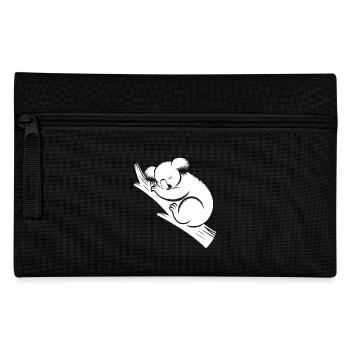 Schlafender Koala auf einem Ast - Federtasche - Schwarz - Vorne
