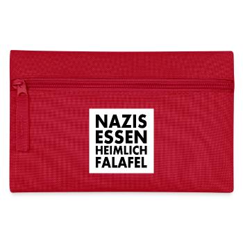 nazis essen heimlich falafel - Federtasche - Rot - Vorne