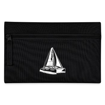 Doppelrumpf Katamaran Segelboot - Federtasche - Schwarz - Vorne