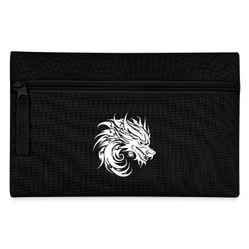 Brüllender chinesischer Drache im Tattoo Style - Federtasche - Schwarz - Vorne