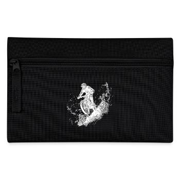 Rain, Cyclist, Mud, Forest, Downhill - Pencil Case - black - Front