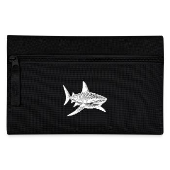 Grand requin tigre Vintage requin animal préféré - Trousse - noir - Devant