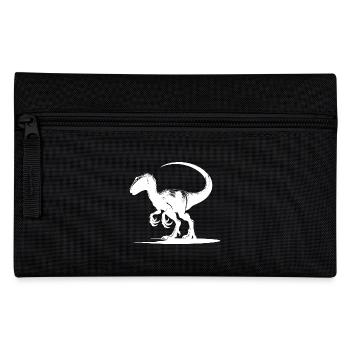 Gefährlicher Dino Velociraptor Dinosaurier - Federtasche - Schwarz - Vorne