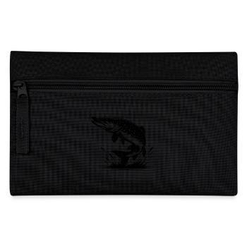 Big Leaping Pike Fish - Pencil Case - black - Front