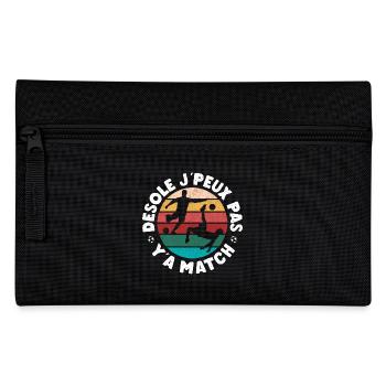 Football je peux pas y'a match cadeau fan de foot - Trousse - noir - Devant