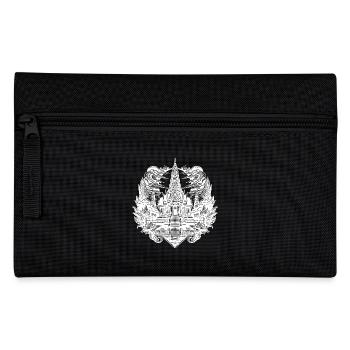 Moonlight behind exotic Thailand temple - Pencil Case - black - Front