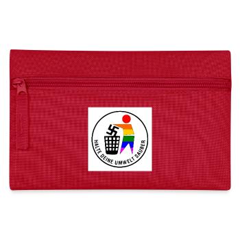 Keep Your Environment Clean - FCK NZS - Pencil Case - red - Front