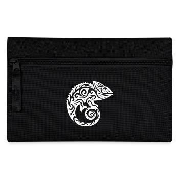Schuppenkriechtier Verkleidung Chamäleon Tattoo - Federtasche - Schwarz - Vorne