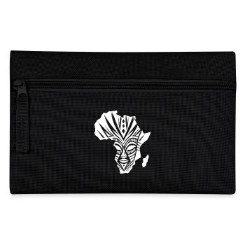 Afrika Krieger Silhouette Starker Krieger Maske - Federtasche - Schwarz - Vorne