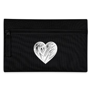 Coeur de tatouage élégant - Trousse - noir - Devant