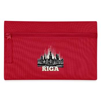Riga Hauptstadt Lettland Baltikum Geschenk - Federtasche - Rot - Vorne