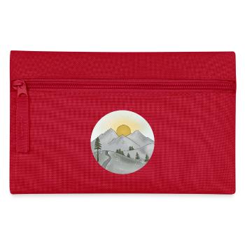 Mountain idyll at sunset in spring - Pencil Case - red - Front