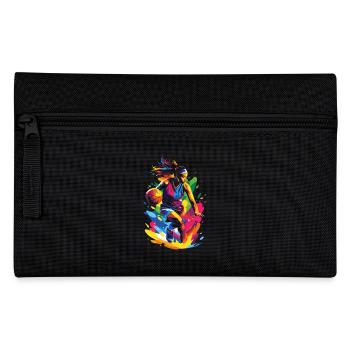 Femme qui fait du basket - Trousse - noir - Devant