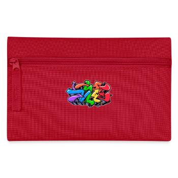 Kunst Street Art Wildstyle Graffiti Illustration - Pencil Case - red - Front