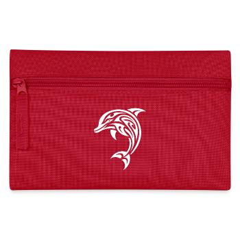 Sauter petit mignon bébé dauphin tatouage - Trousse - rouge - Devant