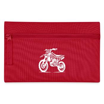 Machine de moto tout-terrain dans le style de tatouage - Trousse - rouge - Devant