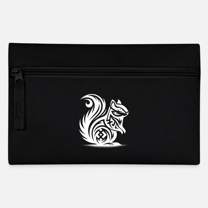 Kleines Niedliches Baby Eichhörnchen Tattoo Style - Federtasche - Schwarz