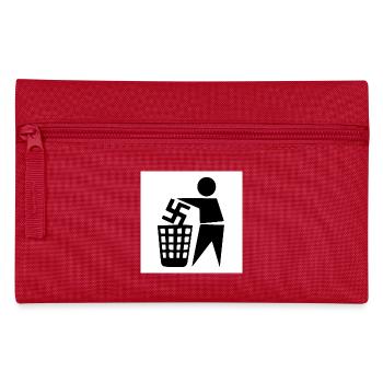 Against Nazis - Pencil Case - red - Front