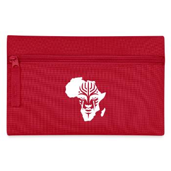 Africa Continent Masks Tattoo Style Jewelry - Pencil Case - red - Front