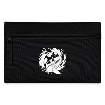 Yin und Yang Koi Karpfen Yoga Kreis - Federtasche - Schwarz - Vorne
