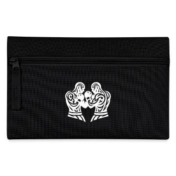 Faust Boxer Kämpfer Thai Boxing Tattoo Style - Federtasche - Schwarz - Vorne
