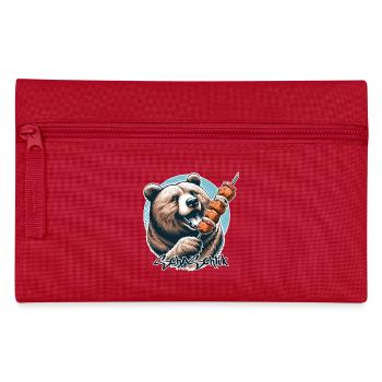 Shashlik viande brochette ours cadeau - Trousse - rouge - Devant