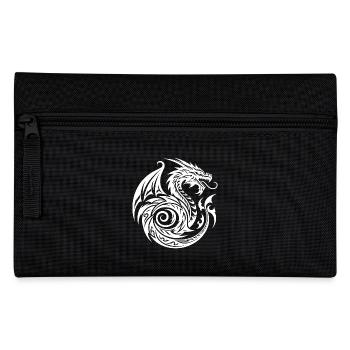 Dragon de tatouage tribal sauvage avec des ailes - Trousse - noir - Devant