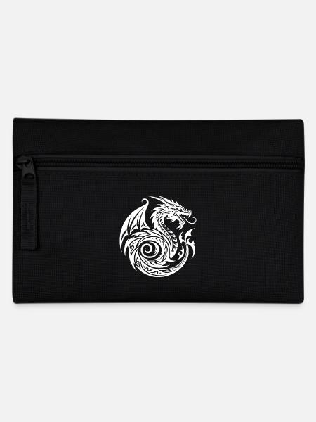 Dragon de tatouage tribal sauvage avec des ailes - Trousse - noir