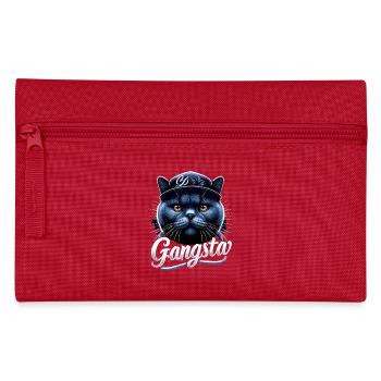BKH Britisch Kurzhaar Blue Katze Gangsta Gangster - Federtasche - Rot - Vorne