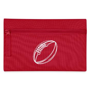 Rugby Ball Drawing - Pencil Case - red - Front