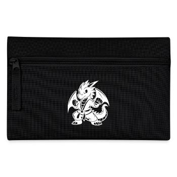 Proud Karate Wing Dragon Cartoon Style - Pencil Case - black - Front