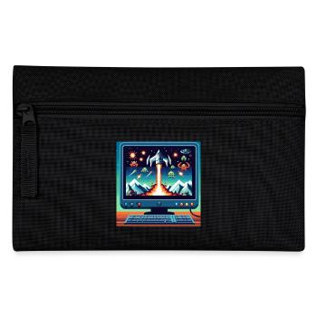 Retro-Flugzeug-Spiel - Federtasche - Schwarz - Vorne