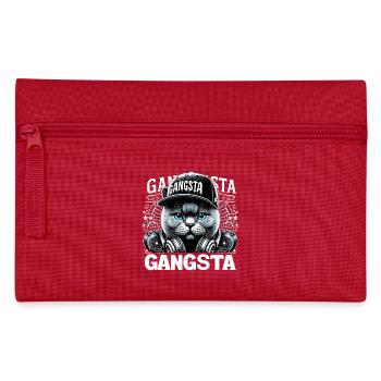 BKH Britisch Kurzhaar Blue Katze Gangsta Gangster - Federtasche - Rot - Vorne