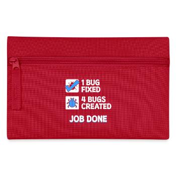 Bugfixing Developer Bugs Code Statement Computer Science - Pencil Case - red - Front
