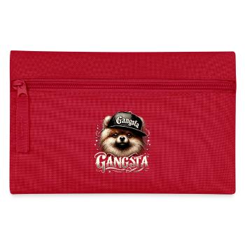 Petit cadeau de chien Spitz Gangsta Gangster - Trousse - rouge - Devant