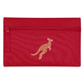 kangaroo aboriginal motifs, tribal - Pencil Case - red - Front