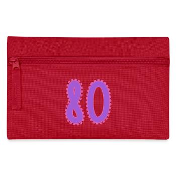 80. 80 JAHRE. 80. JAHRESTAG. 80-JÄHRIGES JUBILÄUM. - Federtasche - Rot - Vorne