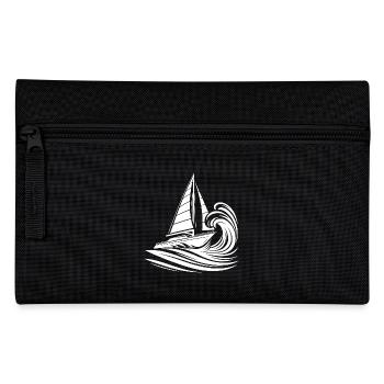 Voilier rapide dans les vagues - Trousse - noir - Devant