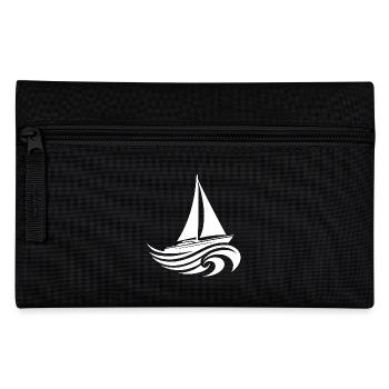 Sailing yacht in heavy waves - Pencil Case - black - Front