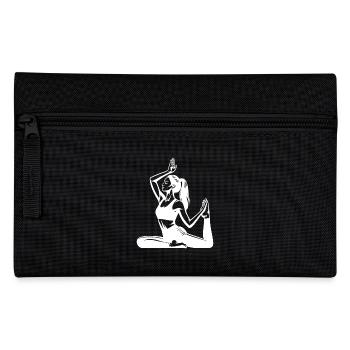 Yoga Woman at Recharge Your Batteries Find Balance - Pencil Case - black - Front