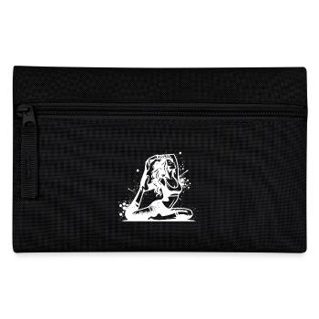 Yoga student in deep concentration exercise - Pencil Case - black - Front